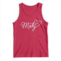 Mahjong Lovers Tank Top Funny Mah Jongg Heart Game Night Graphic
