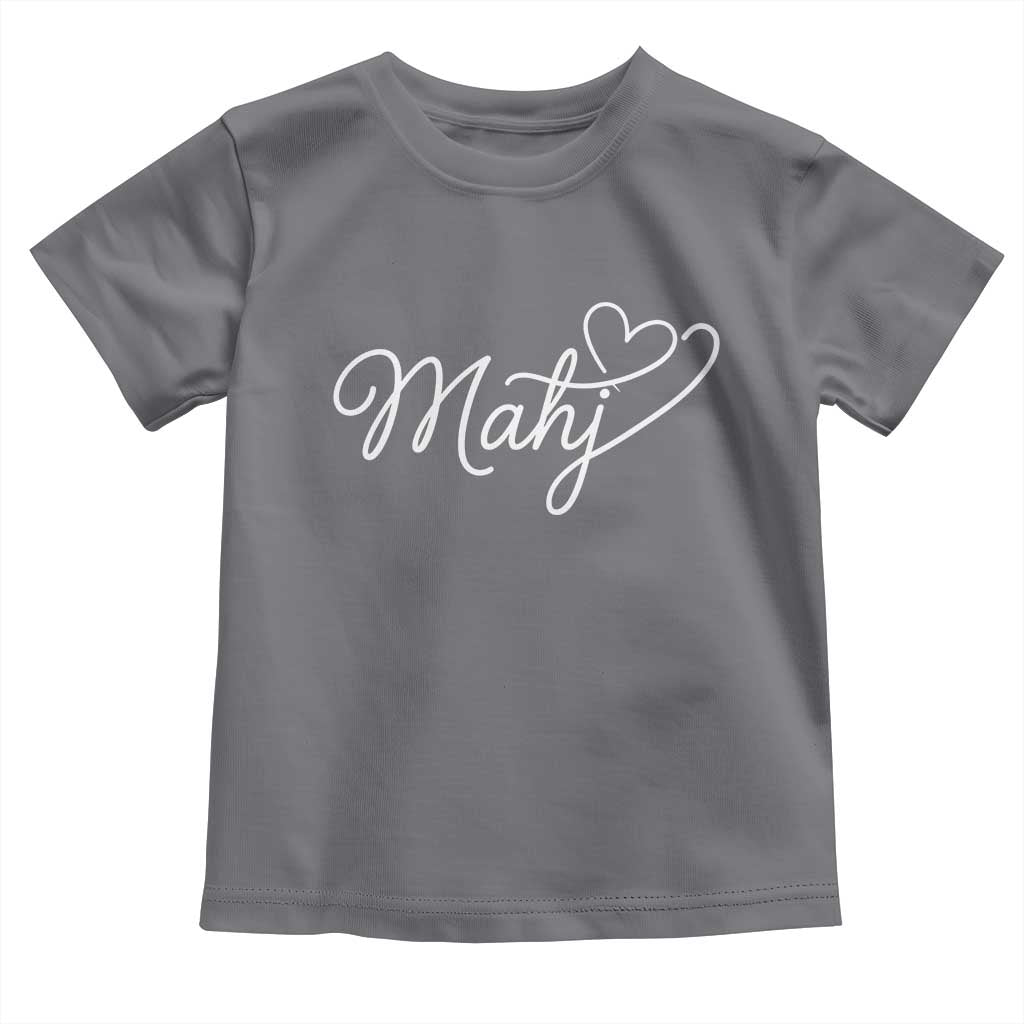 Mahjong Lovers Toddler T Shirt Funny Mah Jongg Heart Game Night Graphic