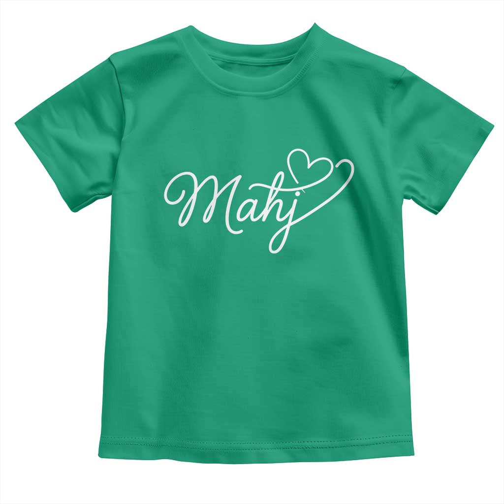 Mahjong Lovers Toddler T Shirt Funny Mah Jongg Heart Game Night Graphic