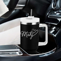 Mahjong Lovers Tumbler With Handle Funny Mah Jongg Heart Game Night Graphic