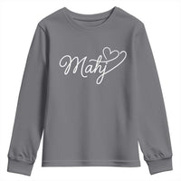 Mahjong Lovers Youth Sweatshirt Funny Mah Jongg Heart Game Night Graphic