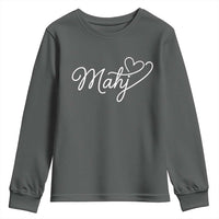 Mahjong Lovers Youth Sweatshirt Funny Mah Jongg Heart Game Night Graphic