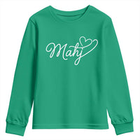 Mahjong Lovers Youth Sweatshirt Funny Mah Jongg Heart Game Night Graphic
