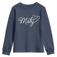 Mahjong Lovers Youth Sweatshirt Funny Mah Jongg Heart Game Night Graphic