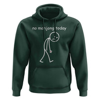 Funny Mahjong Lover Hoodie No Mahjong Today Sad Stickman Meme Graphic