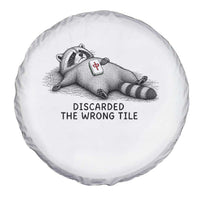 Funny Raccoon Mahjong Lovers Spare Tire Cover Discarded The Wrong Tile