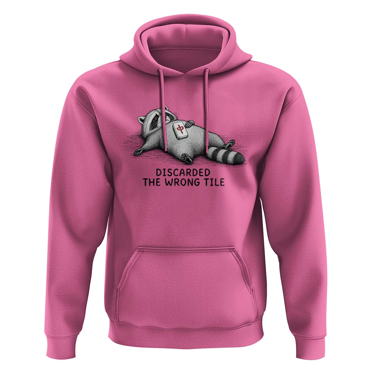 Funny Raccoon Mahjong Lovers Hoodie Discarded The Wrong Tile