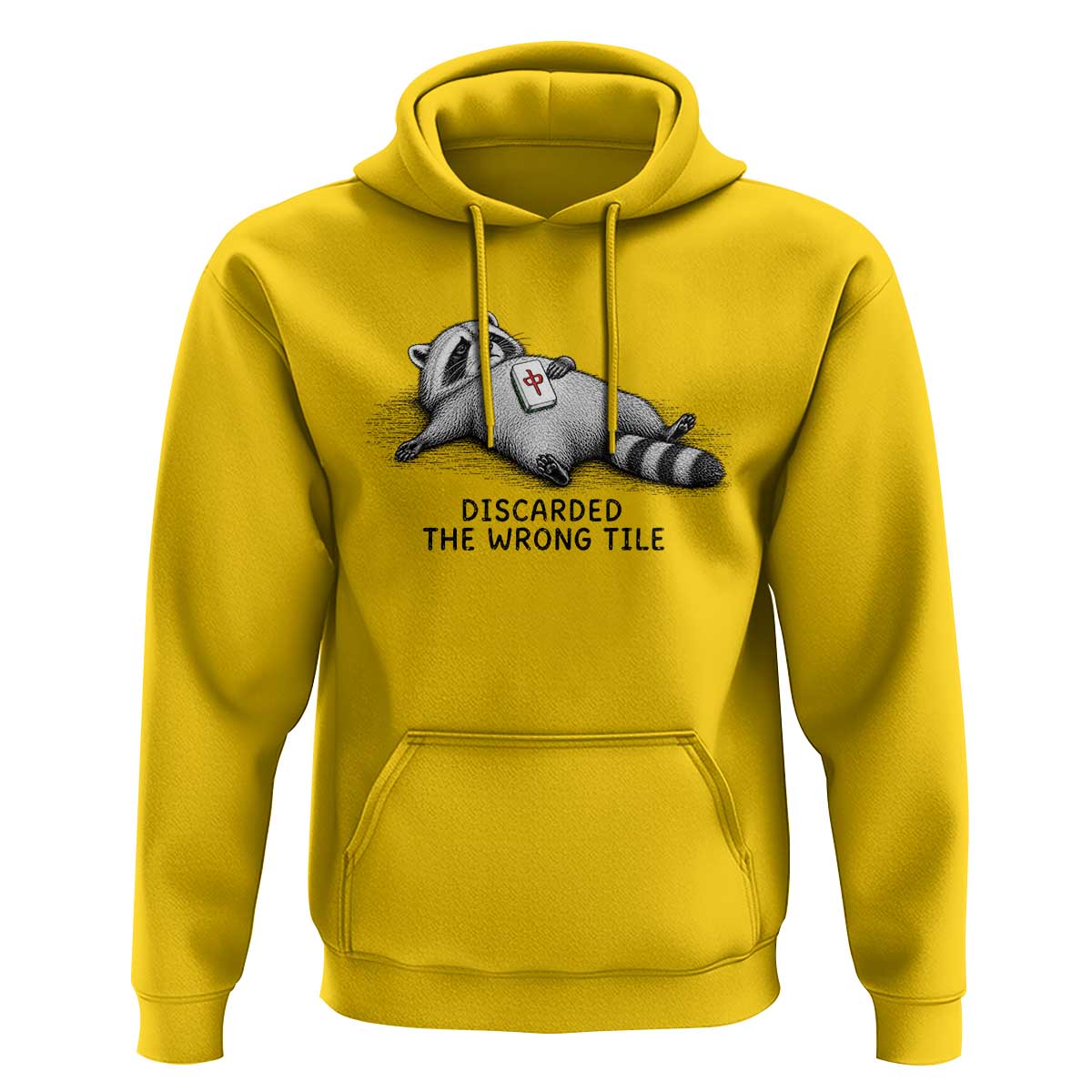 Funny Raccoon Mahjong Lovers Hoodie Discarded The Wrong Tile
