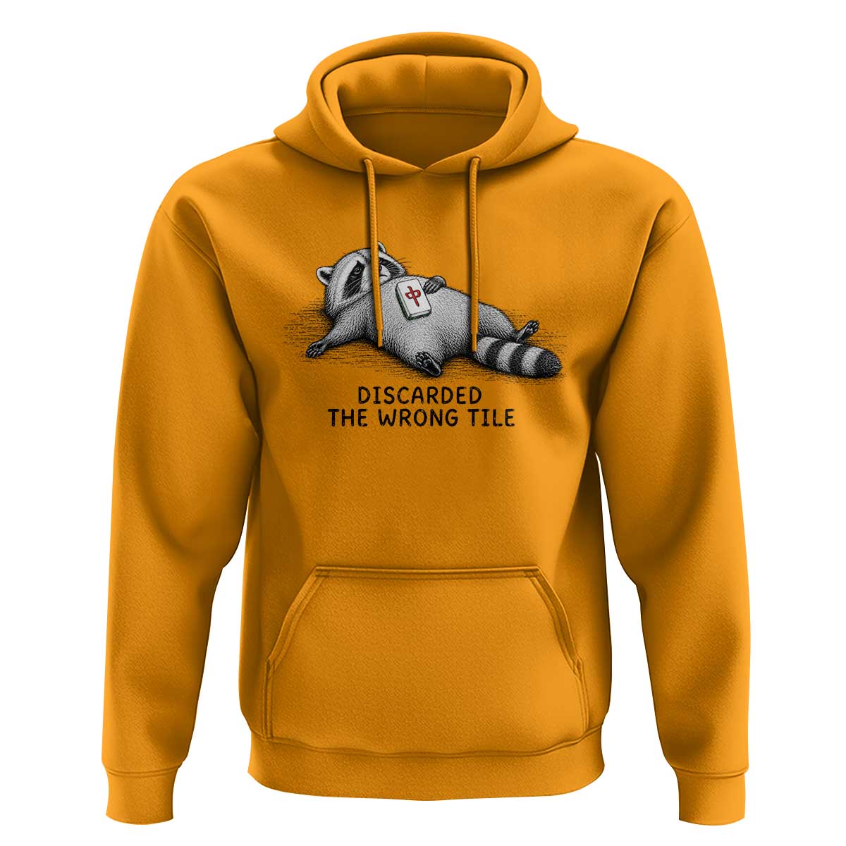 Funny Raccoon Mahjong Lovers Hoodie Discarded The Wrong Tile