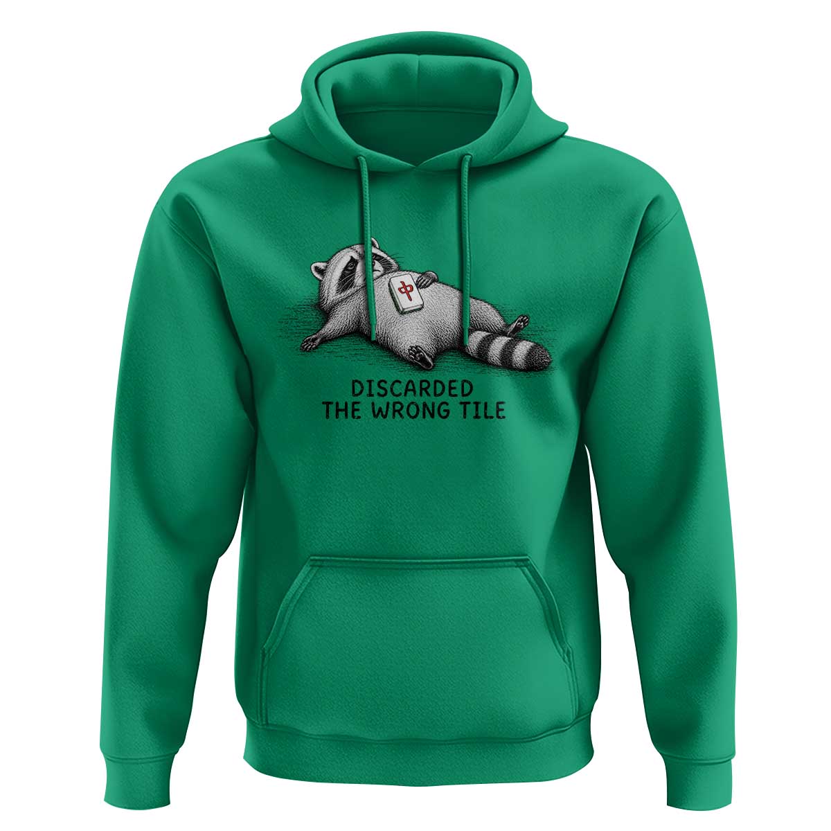Funny Raccoon Mahjong Lovers Hoodie Discarded The Wrong Tile