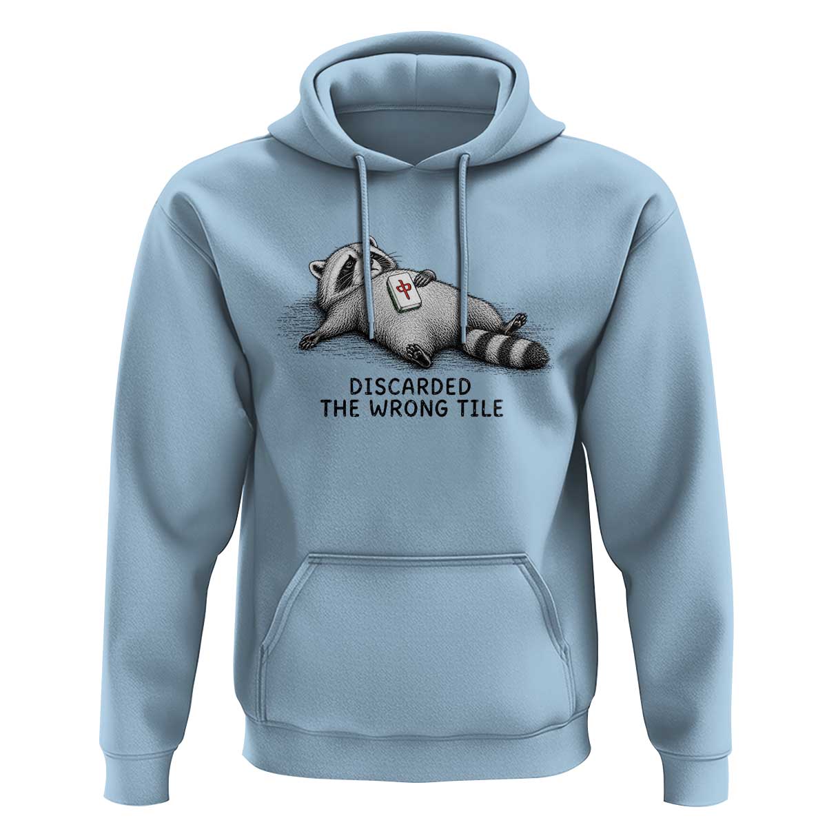 Funny Raccoon Mahjong Lovers Hoodie Discarded The Wrong Tile