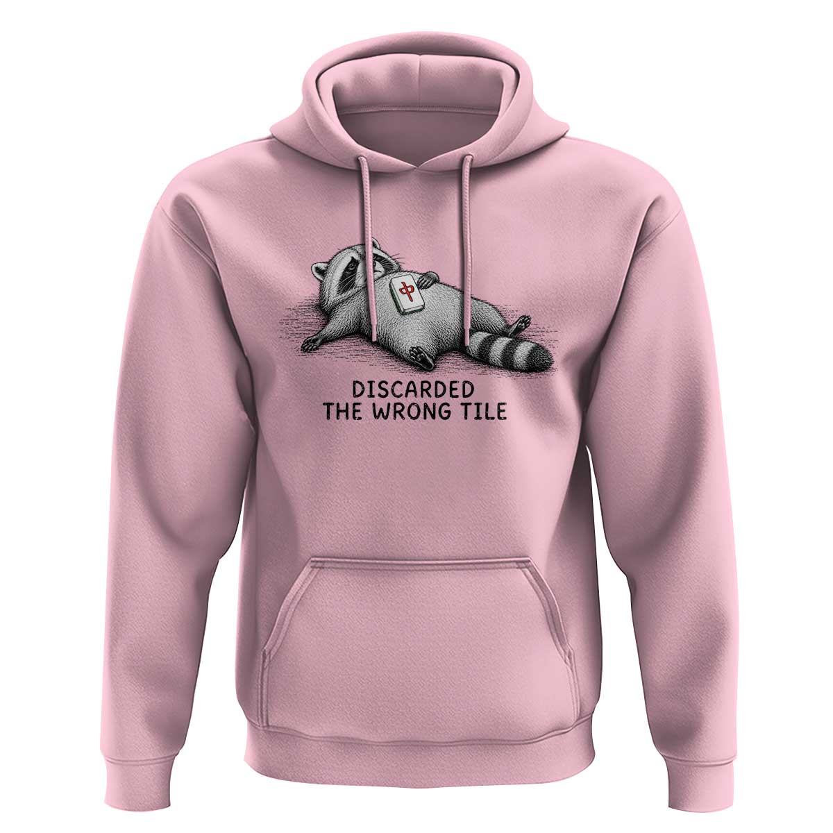 Funny Raccoon Mahjong Lovers Hoodie Discarded The Wrong Tile