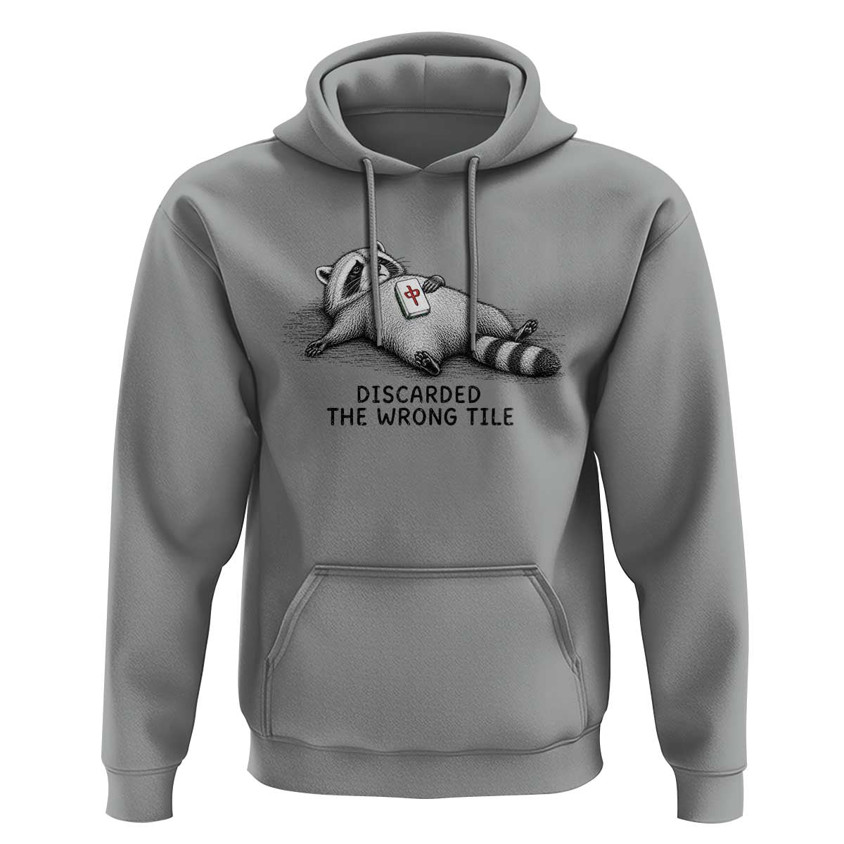 Funny Raccoon Mahjong Lovers Hoodie Discarded The Wrong Tile