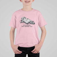 Funny Raccoon Mahjong Lovers T Shirt For Kid Discarded The Wrong Tile