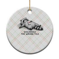 Funny Raccoon Mahjong Lovers Ceramic Ornament Discarded The Wrong Tile