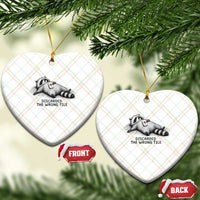 Funny Raccoon Mahjong Lovers Ceramic Ornament Discarded The Wrong Tile