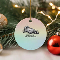 Funny Raccoon Mahjong Lovers Ceramic Ornament Discarded The Wrong Tile