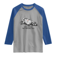 Funny Raccoon Mahjong Lovers Raglan Shirt Discarded The Wrong Tile