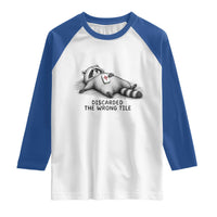 Funny Raccoon Mahjong Lovers Raglan Shirt Discarded The Wrong Tile