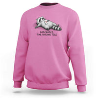 Funny Raccoon Mahjong Lovers Sweatshirt Discarded The Wrong Tile