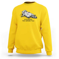 Funny Raccoon Mahjong Lovers Sweatshirt Discarded The Wrong Tile