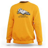 Funny Raccoon Mahjong Lovers Sweatshirt Discarded The Wrong Tile