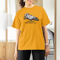 Funny Raccoon Mahjong Lovers T Shirt For Women Discarded The Wrong Tile