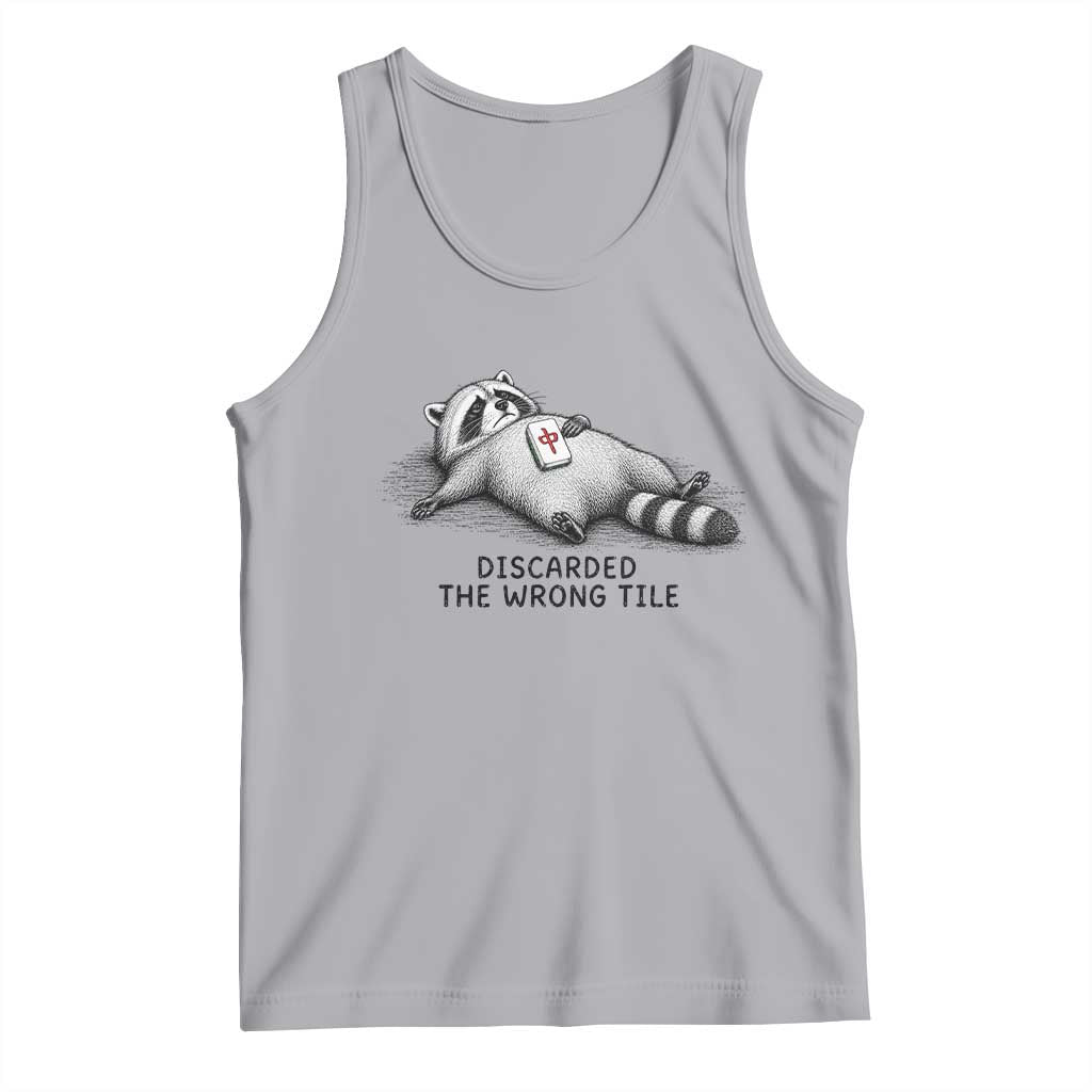 Funny Raccoon Mahjong Lovers Tank Top Discarded The Wrong Tile