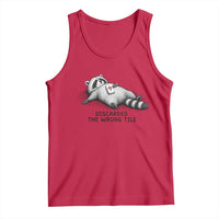 Funny Raccoon Mahjong Lovers Tank Top Discarded The Wrong Tile