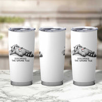 Funny Raccoon Mahjong Lovers Tumbler Cup Discarded The Wrong Tile