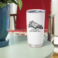 Funny Raccoon Mahjong Lovers Tumbler Cup Discarded The Wrong Tile