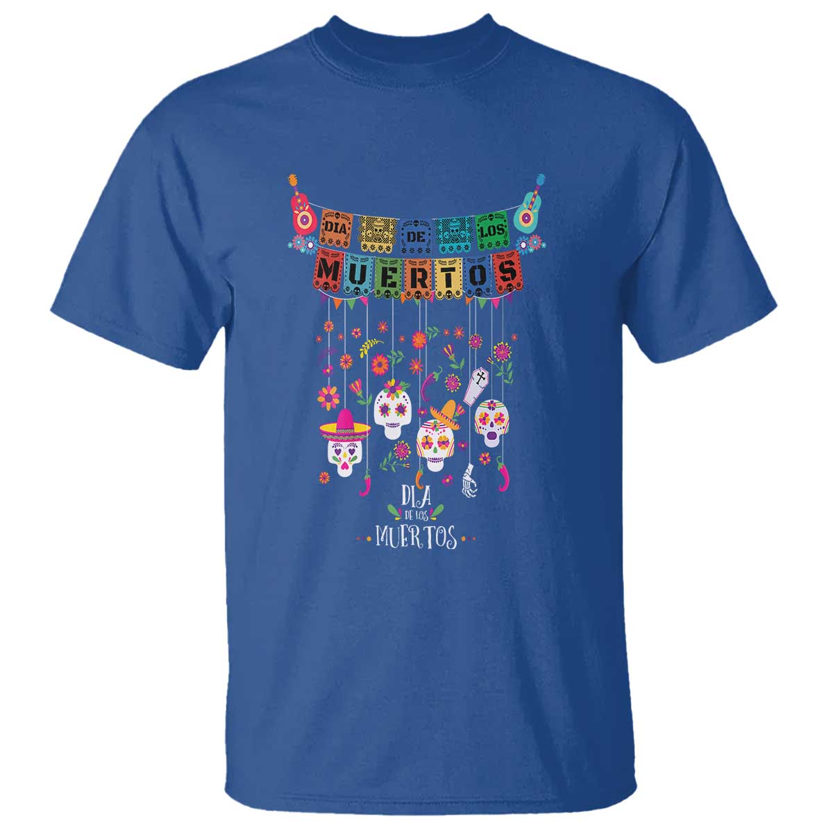 Dia De Los Muertos Funny Day Of The Dead T Shirt Hanging Sugar Skull Skulls Halloween - Wonder Print Shop