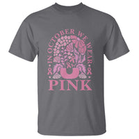 Breast Cancer Awareness Month T Shirt Boho Floral Vintage Floral Pink Ribbon - Wonder Print Shop
