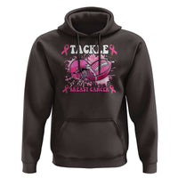 Tackle Football Breast Cancer Awareness Hoodie Pink Ribbon Boys Kid