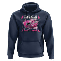Tackle Football Breast Cancer Awareness Hoodie Pink Ribbon Boys Kid