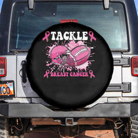Tackle Football Breast Cancer Awareness Spare Tire Cover Pink Ribbon Boys Kid