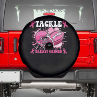 Tackle Football Breast Cancer Awareness Spare Tire Cover Pink Ribbon Boys Kid