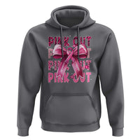 Football Pink Out Breast Cancer Awareness Hoodie Coquette Football