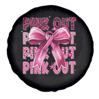 Football Pink Out Breast Cancer Awareness Spare Tire Cover Coquette Football