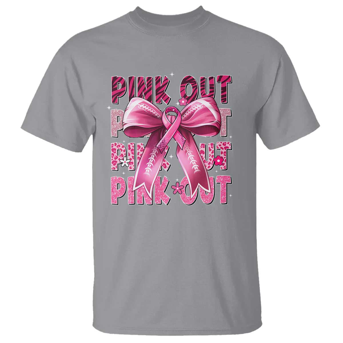 Football Pink Out Breast Cancer Awareness T Shirt Coquette Football - Wonder Print Shop