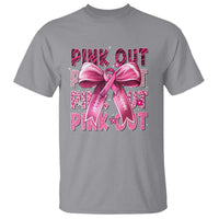 Football Pink Out Breast Cancer Awareness T Shirt Coquette Football - Wonder Print Shop