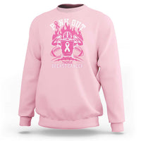 Tackle Football Breast Cancer Awareness Sweatshirt Pink Out Ribbon - Wonder Print Shop