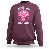 Tackle Football Breast Cancer Awareness Sweatshirt Pink Out Ribbon - Wonder Print Shop