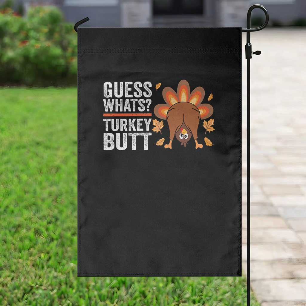 Funny Thanksgiving Garden Flag Guess What Turkey Butt Retro - Wonder Print Shop