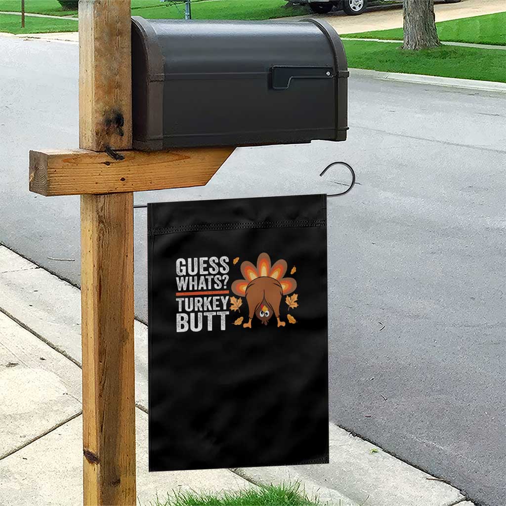 Funny Thanksgiving Garden Flag Guess What Turkey Butt Retro - Wonder Print Shop