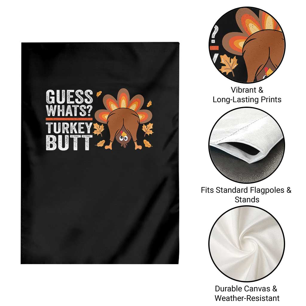 Funny Thanksgiving Garden Flag Guess What Turkey Butt Retro - Wonder Print Shop