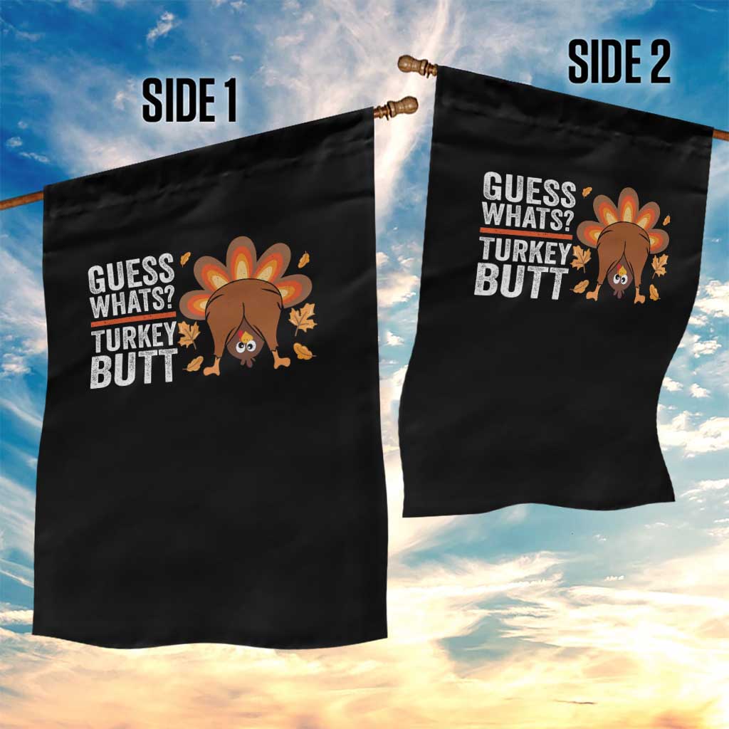 Funny Thanksgiving Garden Flag Guess What Turkey Butt Retro - Wonder Print Shop