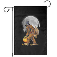 Bigfoot Pilgrim Turkey Pumpkin Thanksgiving Day Garden Flag Sasquatch - Wonder Print Shop