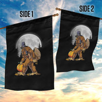 Bigfoot Pilgrim Turkey Pumpkin Thanksgiving Day Garden Flag Sasquatch - Wonder Print Shop