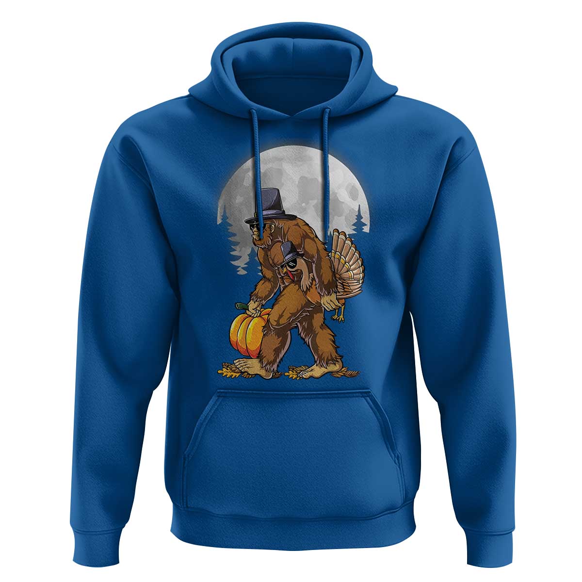 Bigfoot Pilgrim Turkey Pumpkin Thanksgiving Day Hoodie Sasquatch
